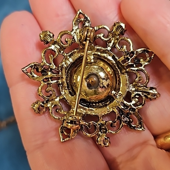 Vintage lot of 5 pieces of jewelry, JJ brooch, enamel flowers necklace - Picture 16 of 16